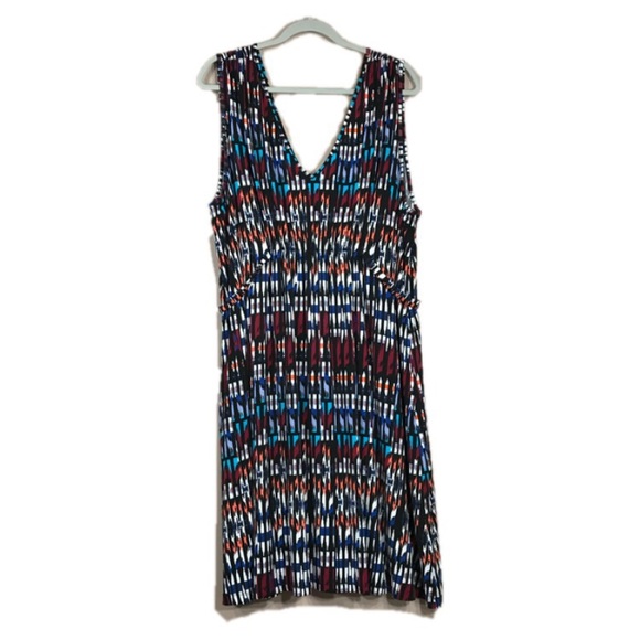 TART Grecia multicolored geometric print sleeveless jersey dress 3X - Picture 7 of 9